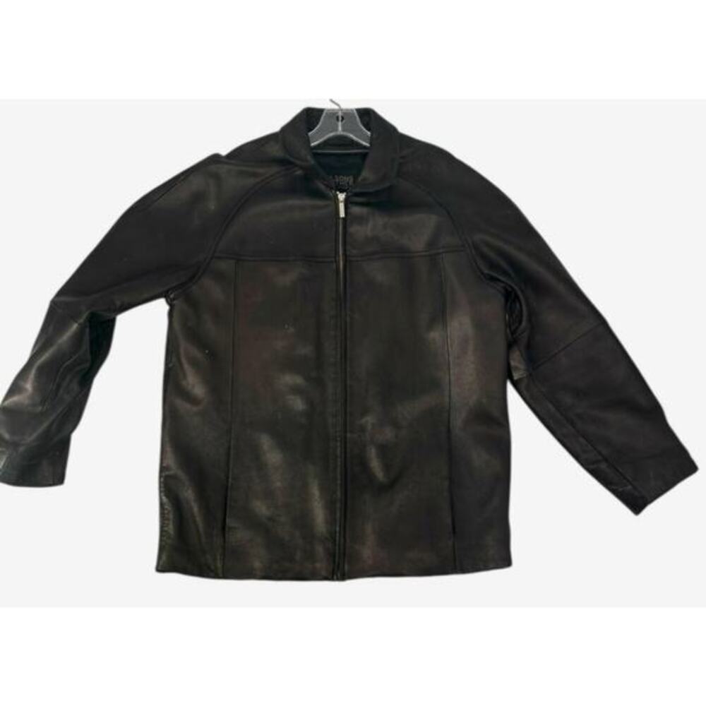 Wilsons Vintage Leather‎ Motorcycle Bomber Jacket Mens Large Black
